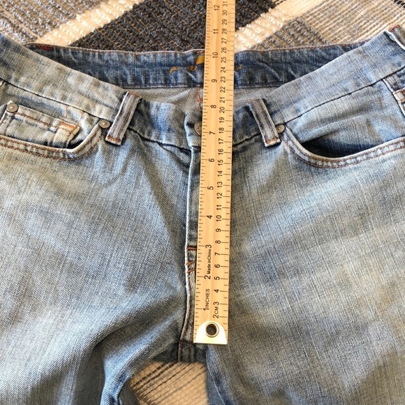7 For All Mankind Womens Jeans Sz 29 Fit & Flare Cropped Western Mid Rise Casual - Picture 4 of 9